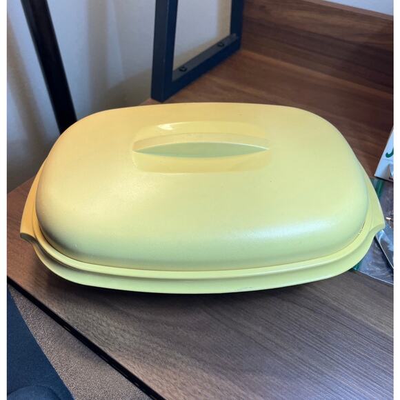 Vintage Tupperware Microwave Meat Poultry Roaster 1274 Complete Lid Rack Base - Picture 1 of 6